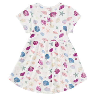 Bamboo Blend Short Sleeve Twirly Tee Dress - Seaside Treasures