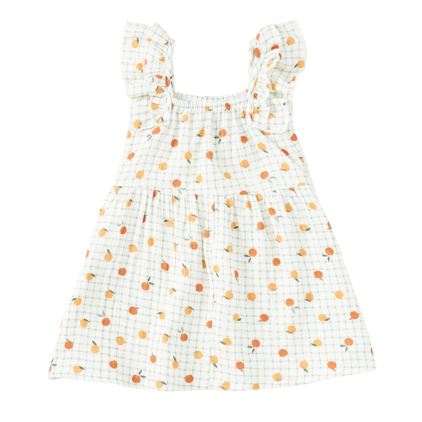 Muslin Flutter Strap Dress - Gingham Grove