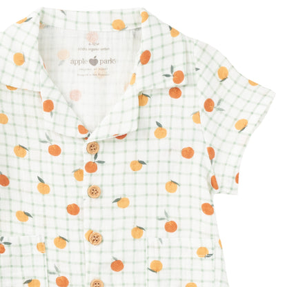 Muslin Cabana Romper - Gingham Grove