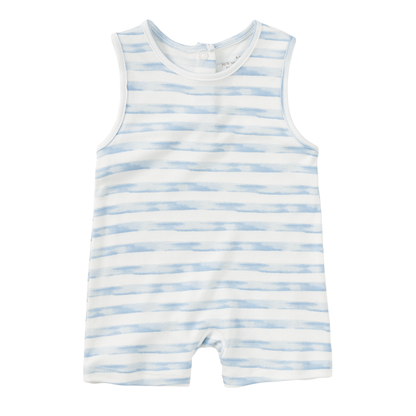 Bamboo Blend Sleeveless Coverall Romper – Breezy Bay Stripe
