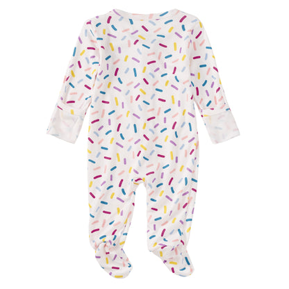 Bamboo Blend Zip Footie - Sugar Rush