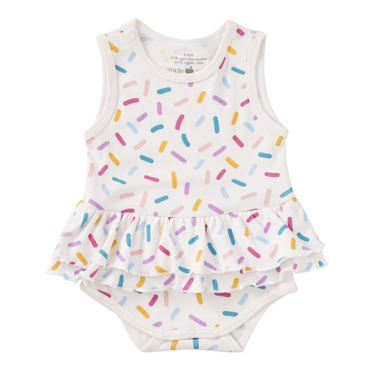Bamboo Blend Skirted Romper - Sugar Rush
