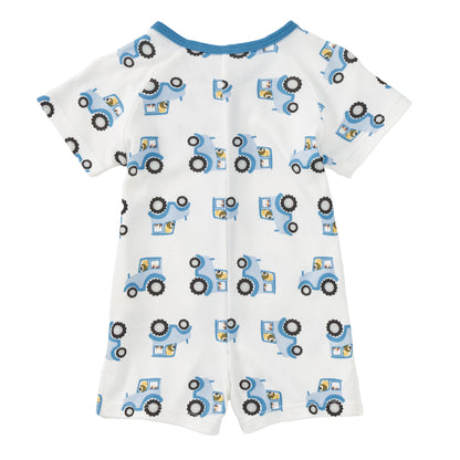 Bamboo Blend Short Sleeve Henley Romper – Farmyard Cruisers