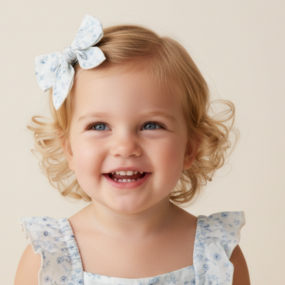Organic Hair Bow Clip - Ivy Floral