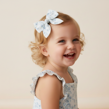 Organic Hair Bow Clip - Ivy Floral
