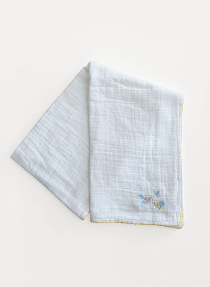 Bumblebee Embroidered Shawl Blanket