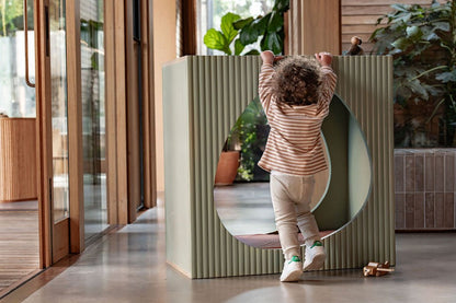 Fluted Nook – Sage Green Sensory Hideout