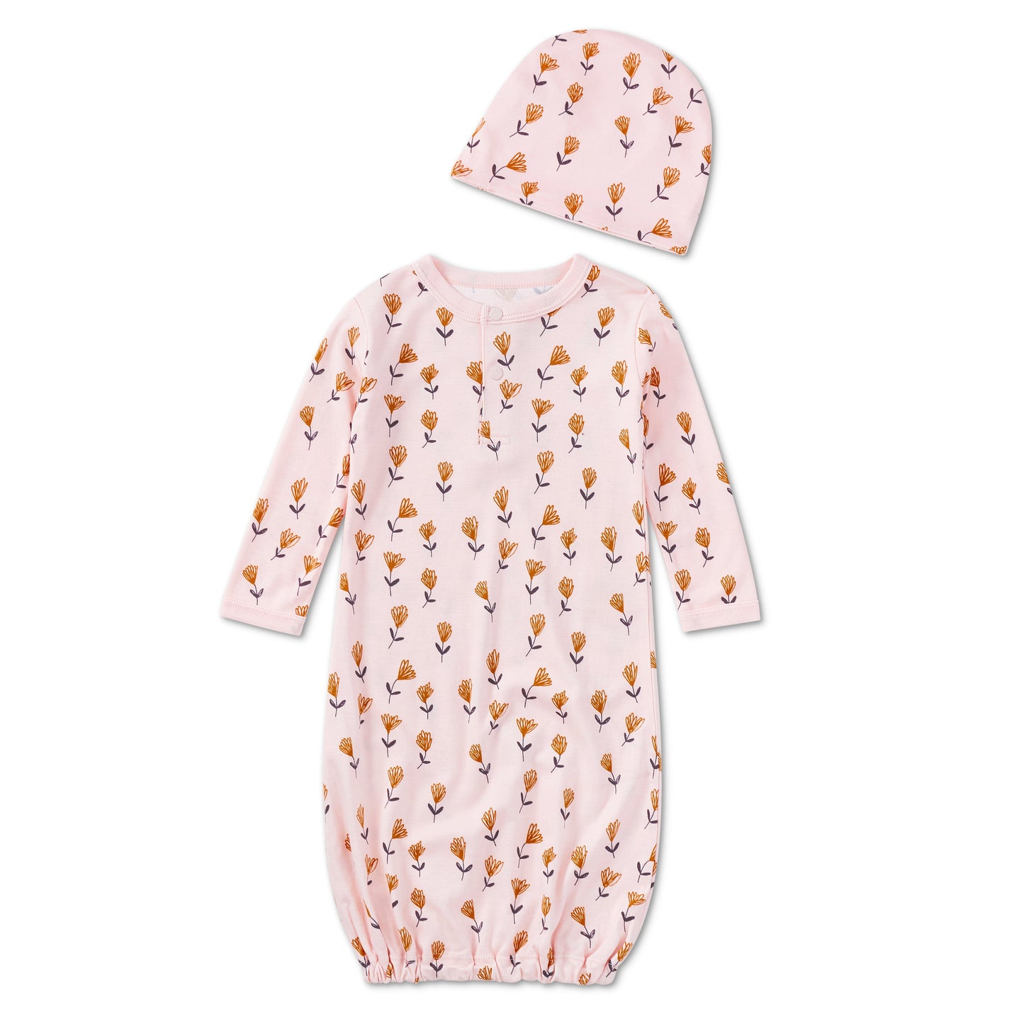 Bamboo Blend Hat & Sleepgown Set - Wild at Heart