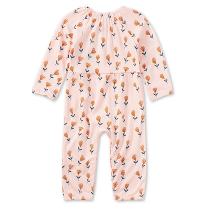 Bamboo Blend L/S Gathered Romper - Wild at Heart