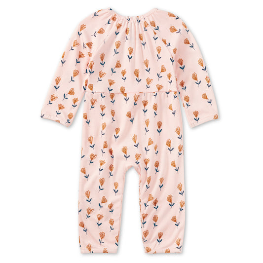 Bamboo Blend L/S Gathered Romper - Wild at Heart