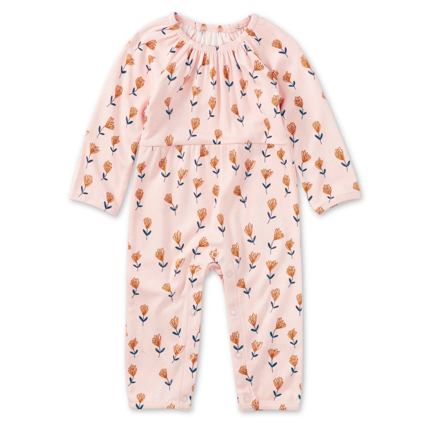 Bamboo Blend L/S Gathered Romper - Wild at Heart