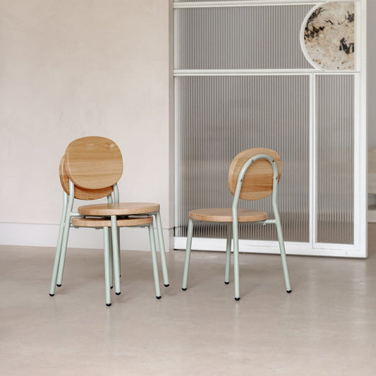 Ottie Stackable Chair - 12" Seat Height - Sage