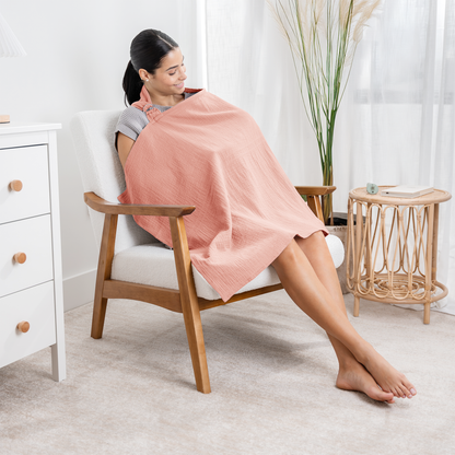 Muslin Nursing Cover, Pack of 1 in Bold Blush