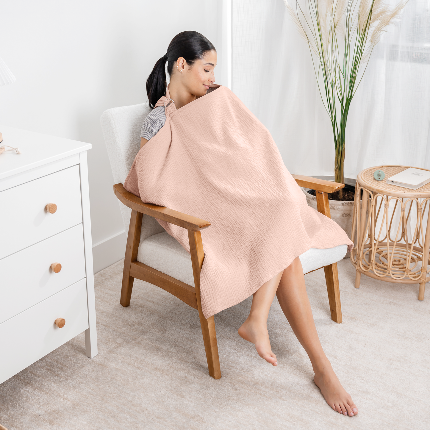 Muslin Nursing Cover, Pack of 2 in Blush and Mauve