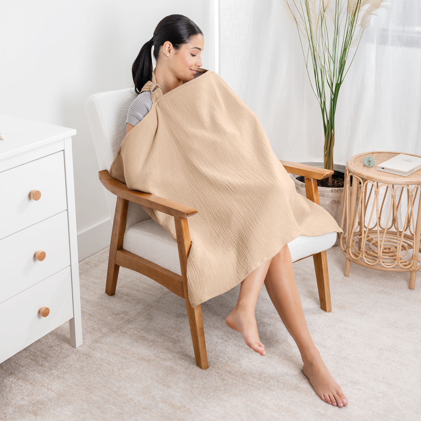 Muslin Nursing Cover, Pack of 1 in Cream