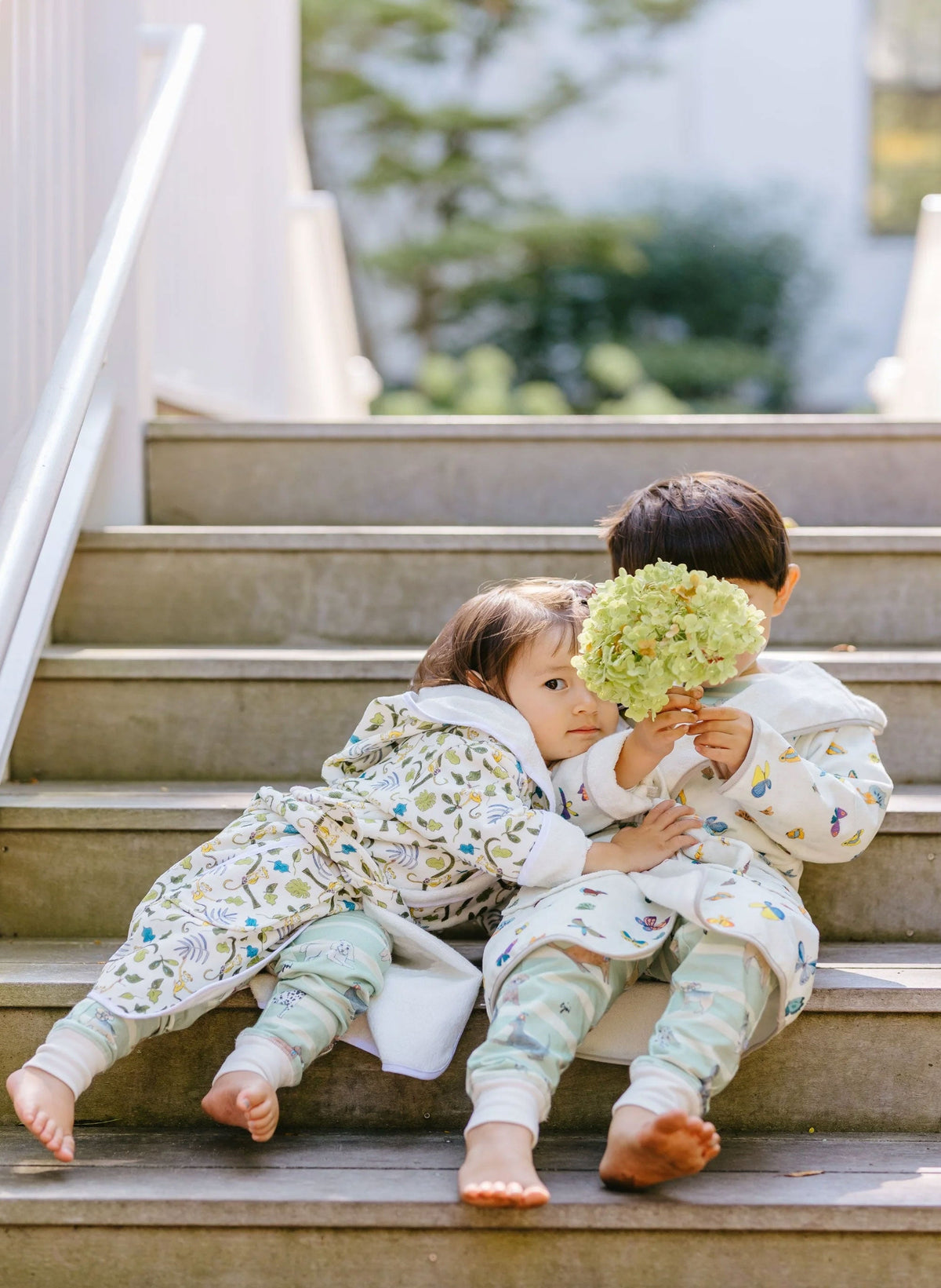 Children's Organic Cotton Printed Bathrobe