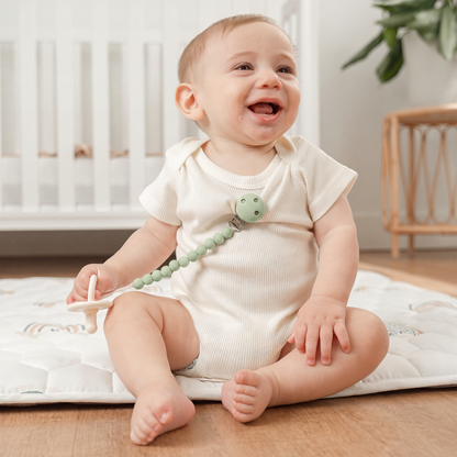 Pacifier Clips in Pacifier Clips - Pacific Blue and Sage, 2 Pack