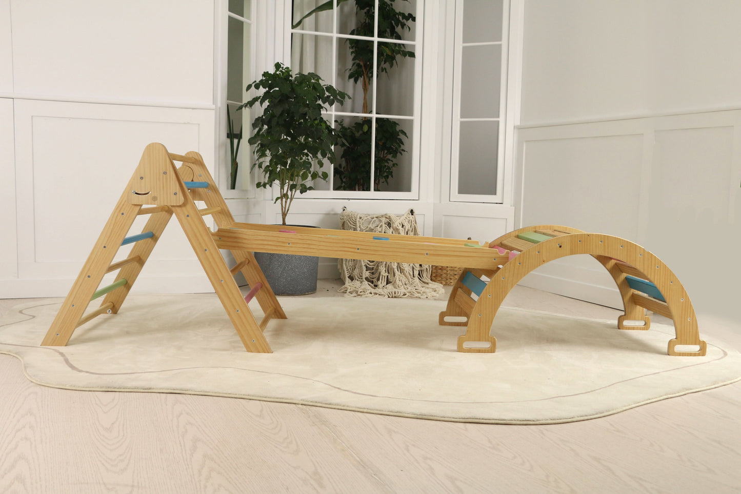 Hazel | Pikler Triangle, Slide & Rocker Set