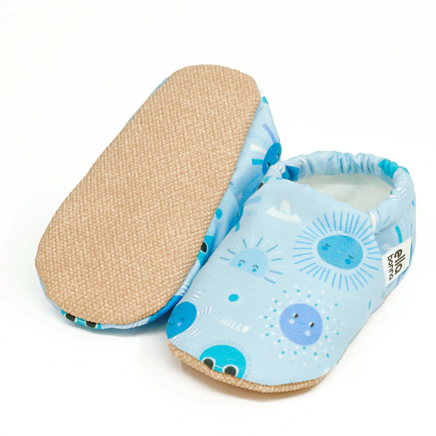 Ella Bonna Non-Slip Sole Sky Patterned Baby Booties, Home Boot Slippers Nursery Shoes