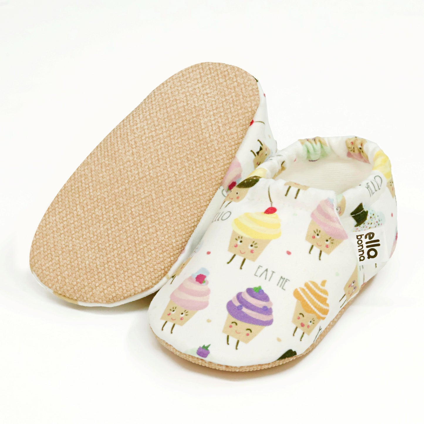 Ella Bonna Non-Slip Sole Muffin Patterned Baby Booties, Home Boot Slippers Nursery Shoes