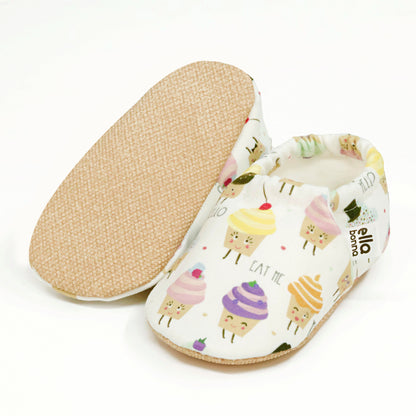 Ella Bonna Non-Slip Sole Muffin Patterned Baby Booties, Home Boot Slippers Nursery Shoes