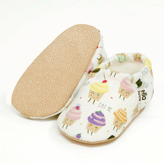 Ella Bonna Non-Slip Sole Muffin Patterned Baby Booties, Home Boot Slippers Nursery Shoes