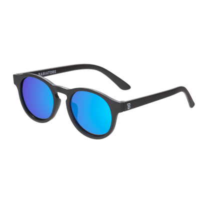 Jet Black Keyhole | Polarized Cobalt Blue Mirrored Lenses