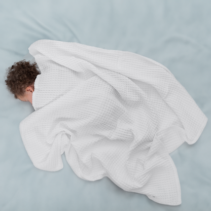 Baby Waffle Blankets in White