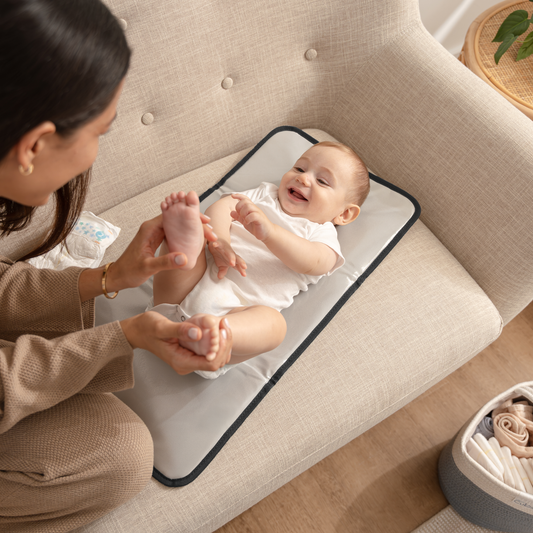 Compact Changing Pad in Solid Grey