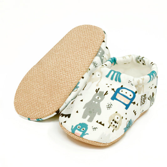 Ella Bonna Non-Slip Sole Cute Ghost Patterned Baby Booties, Home Boot Slippers Nursery Shoes
