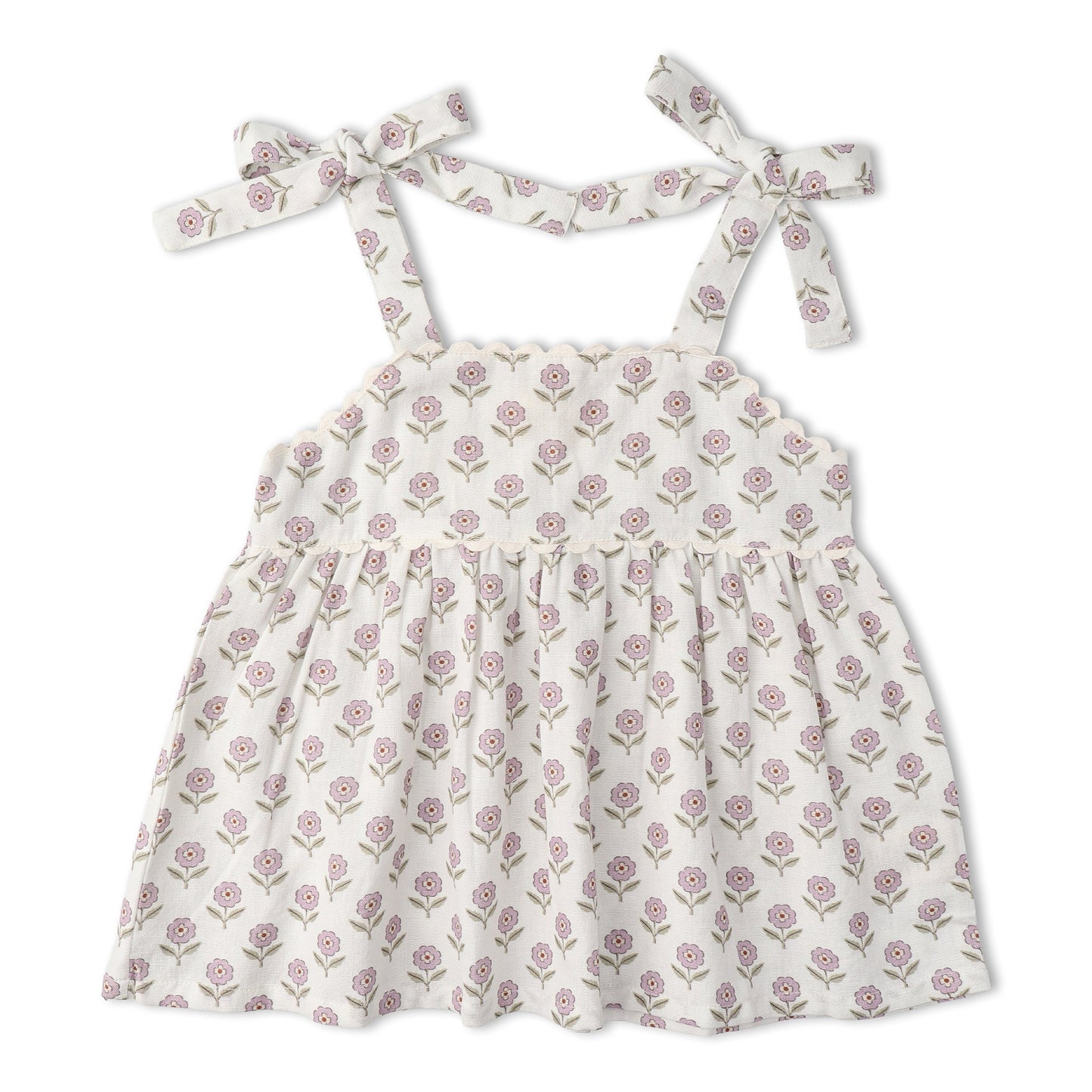 Organic Tie Up Top & Shorts Set - Lavender