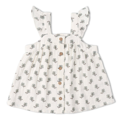 Organic Flutter Top & Shorts Set - Poppy