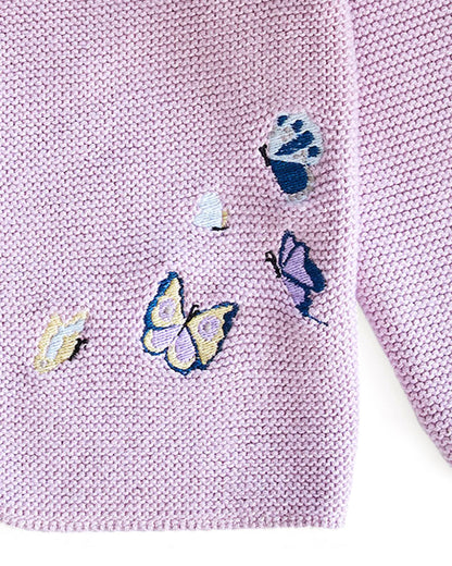 Baby Embroidered Butterfly Knit Cardigan