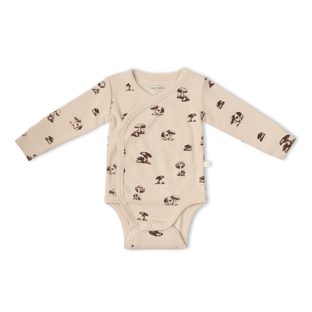 Organic Kimono Onesie & Pants Set - Mushroom