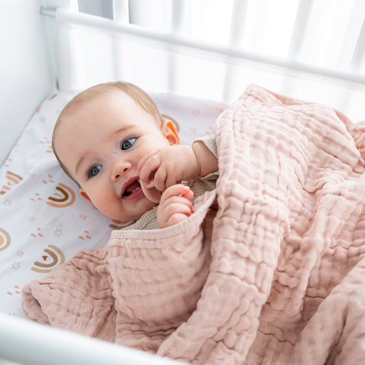 Baby Muslin Blanket in Blush