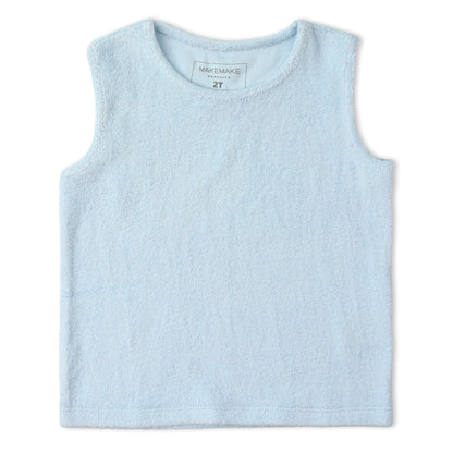 Organic Sleeveless Tee & Shorts Set - Light Blue