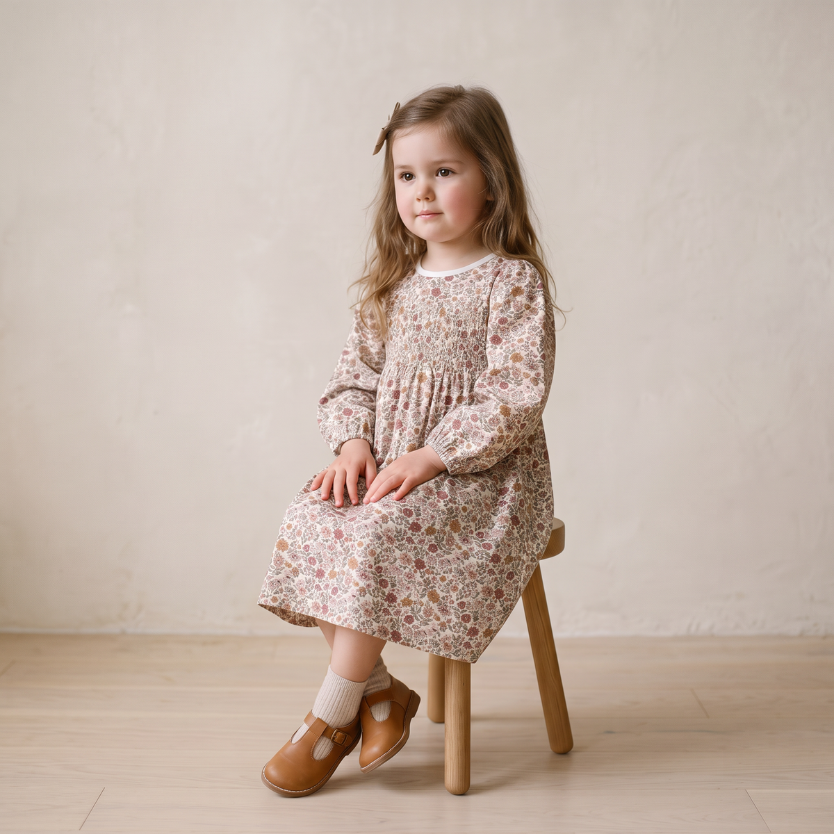 Organic Smocked Sundress - Woodland Sprig
