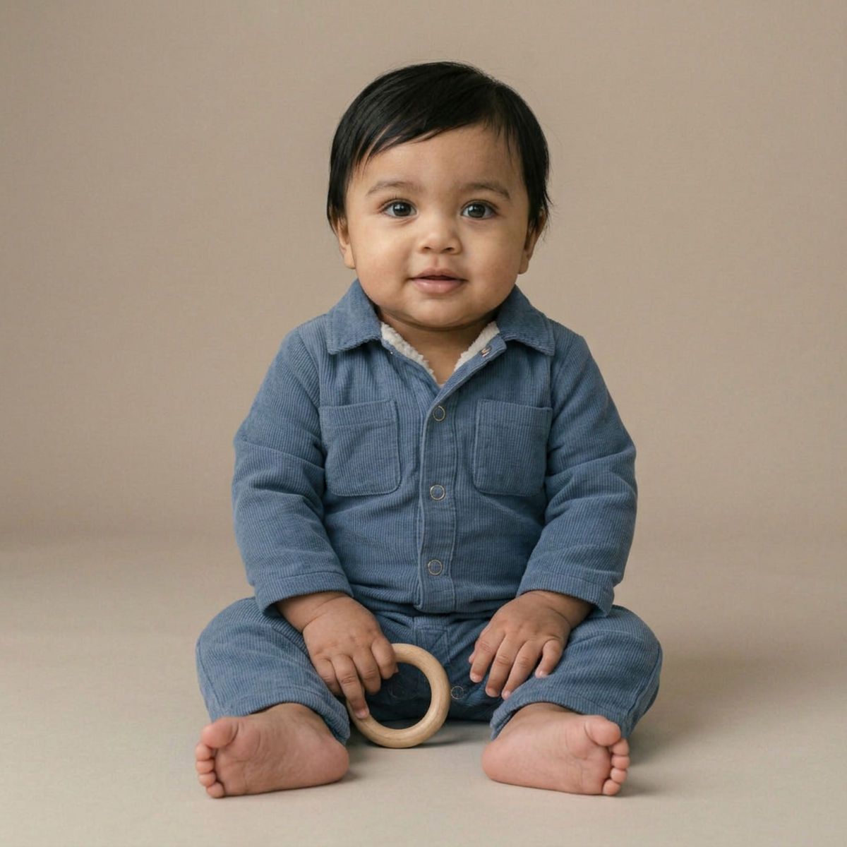 Organic Corduroy Jumpsuit - Navy