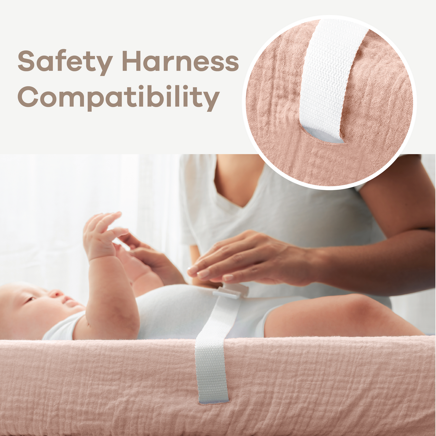 Muslin Fitted Changing Pad Cover, 2 Pack in Mauve and Blush