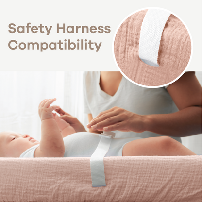 Muslin Fitted Changing Pad Cover, 2 Pack in Mauve and Blush
