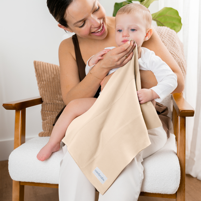 Cotton Burp Cloths in Cream
