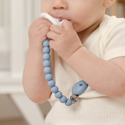 Pacifier Clips in Pacifier Clips - Pacific Blue and Sage, 2 Pack