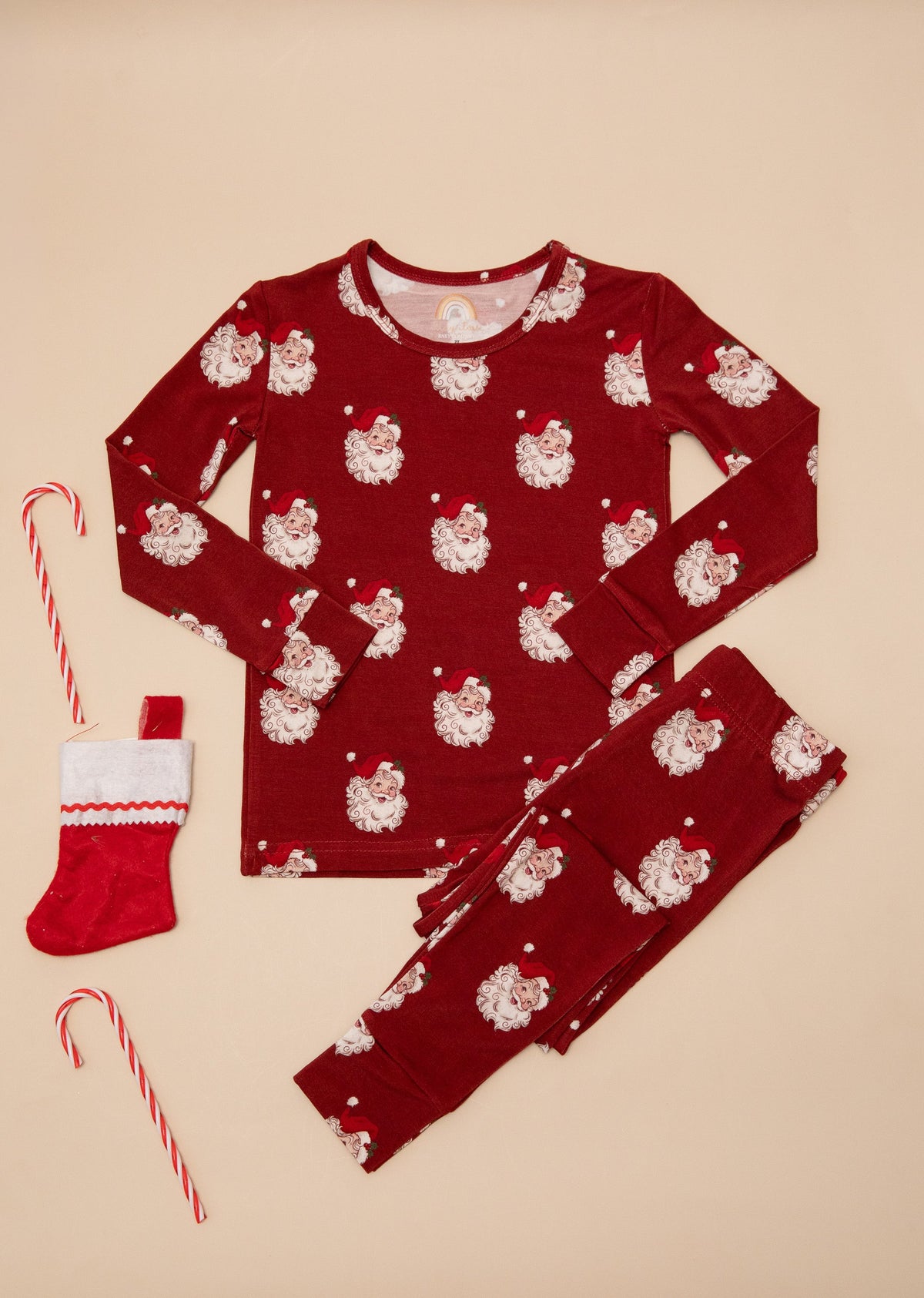 Christmas Vintage Santa Bamboo Toddler 2 Piece Set