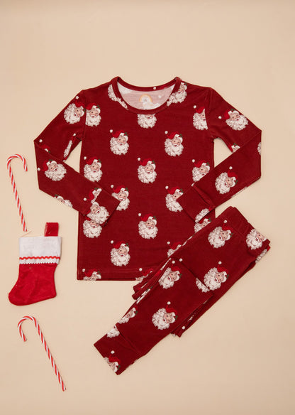 Christmas Vintage Santa Bamboo Toddler 2 Piece Set