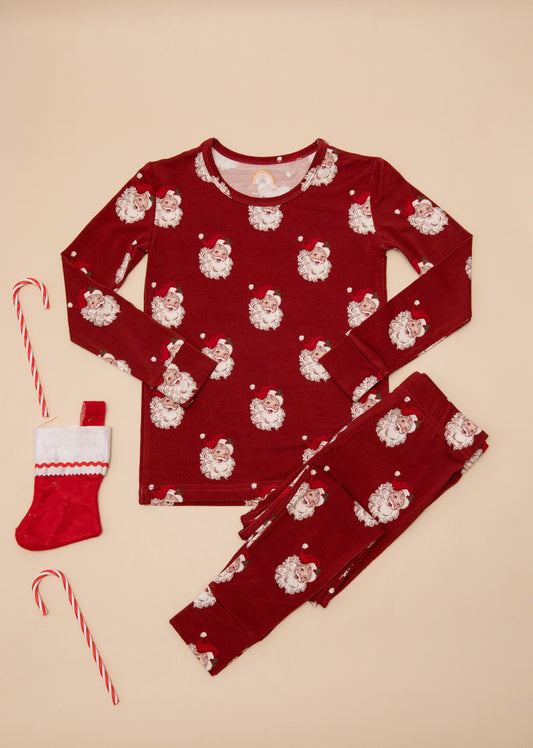 Christmas Vintage Santa Bamboo Toddler 2 Piece Set