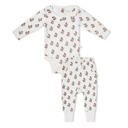 Organic Ruffle Collar Onesie & Pants Set - Loom