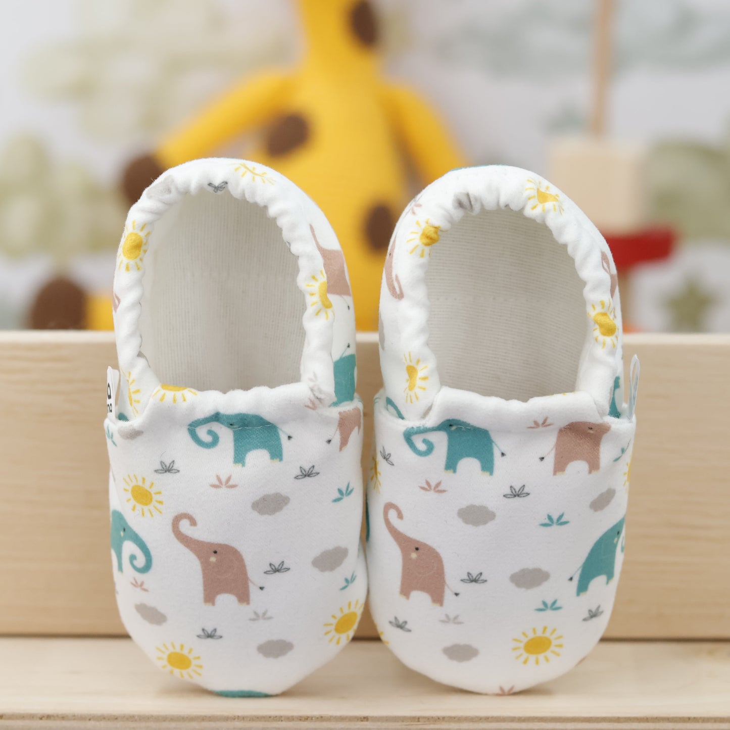 Ella Bonna Baby Moccasins, Slippers, Elephant