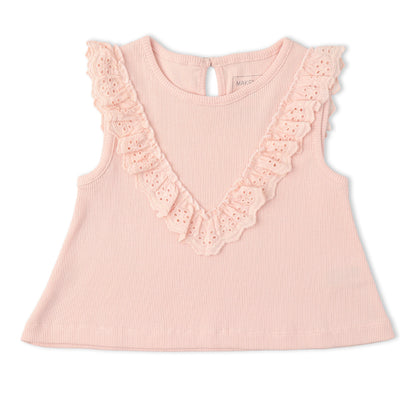 Organic Ruffle Top & Shorts Set - Blush