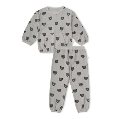 Organic Tee & Pant Slouch Set - Woodland Bear
