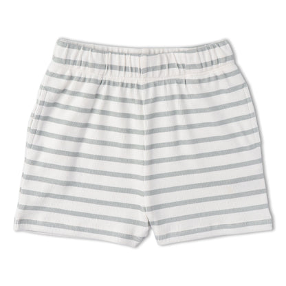 Organic Tank Top & Shorts Set - Fog Stripes